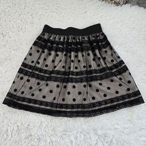 A.Byer Whimsy Goth Y2K Mesh Polka Dot Mini Skirt. Size Medium. Good preowned con